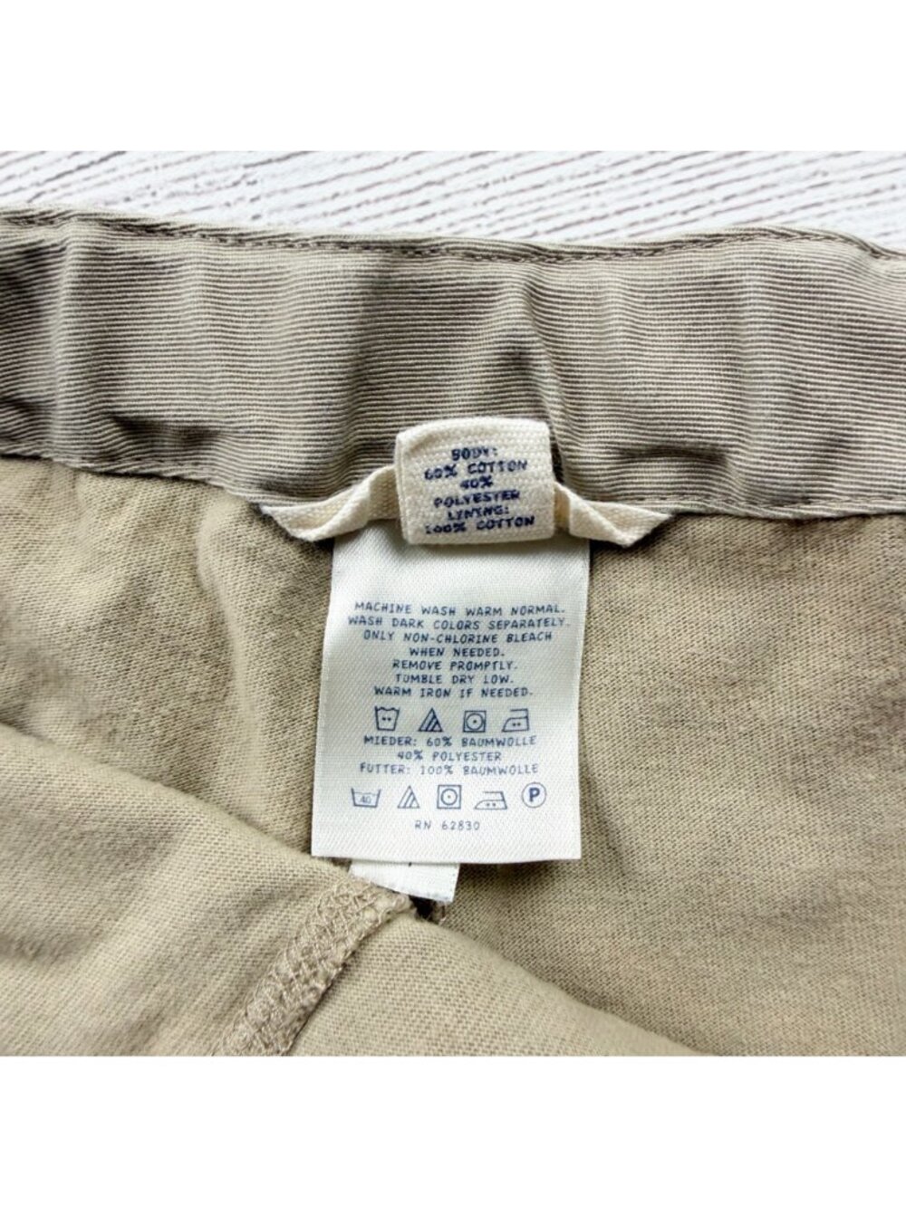 Lands End Girls Khaki Uniform Skort Adjustable Waist Stretch Blend 12 - Picture 3 of 5